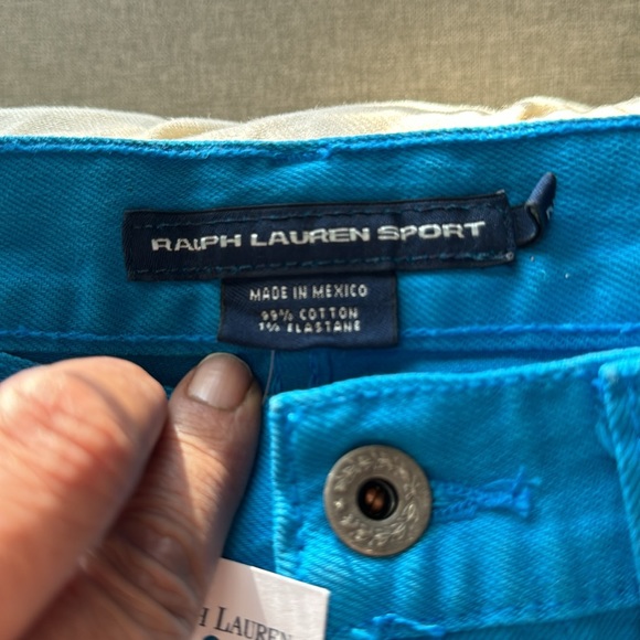 RALPH LAUREN Jean short skirt wash turquoise size 27 NWT - Picture 5 of 12
